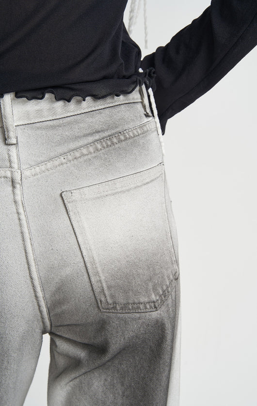 Jeans Clásicos Cintura Alta Corte Recto Ajuste Slim Lavado Original - Image 9
