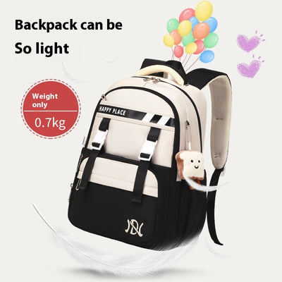 Mochila Escolar Preppy Minimalista Resistente a Manchas - Image 2