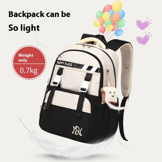 Mochila Escolar Preppy Minimalista Resistente a Manchas - Image 2