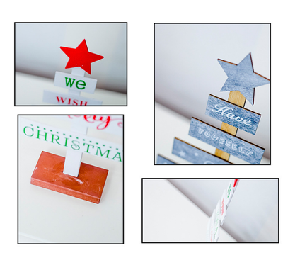 Adornos Navideños de Árbol con Letras Pintadas a Mano - Image 9