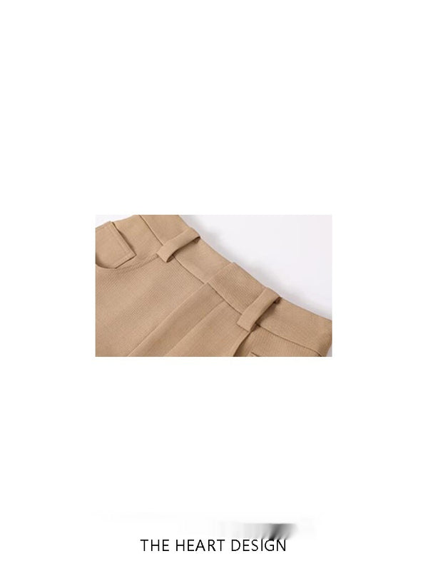 Shorts Retro Khaki para Mujer - Primavera y Verano
