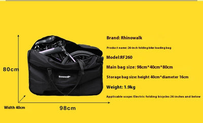 Bicicleta Plegable con Bolsa de Transporte para Equipaje - Image 11