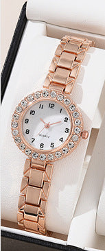 Reloj de Cuarzo con Cristales de Diamante - Diseño Versátil para Mujer - Image 3