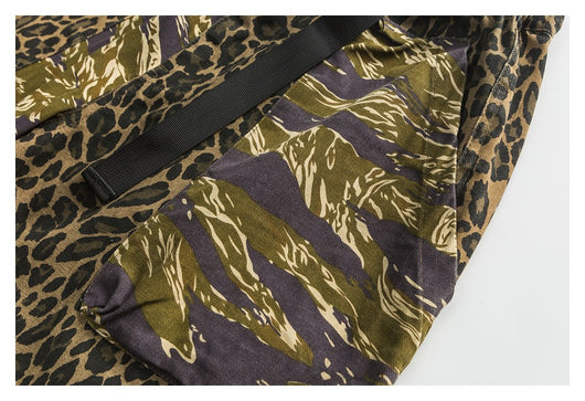 Shorts Cargo Camuflado con Estampado Leopardo - Unisex - Image 7