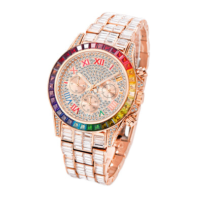 Reloj de Cuarzo Diamante Arcoíris Tres Ojos - Image 8