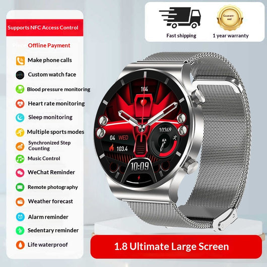 Reloj Inteligente Deportivo con Llamadas Bluetooth, Monitor de Frecuencia Cardíaca y Glucosa - Image 9
