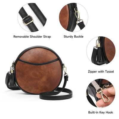 Bolso Redondo Retro de Hombro Estilo Europeo y Americano - Image 9