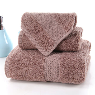 Juego de 3 Piezas Toallas de Algodón Pima con Pañuelo Jacquard Absorbente - Image 6