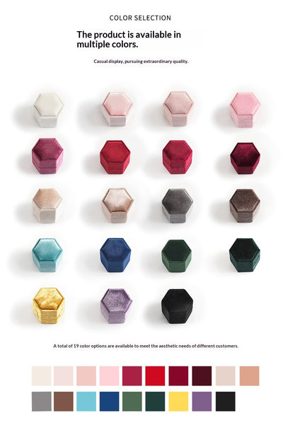 Caja de Terciopelo Hexagonal para Joyas Premium - Image 19