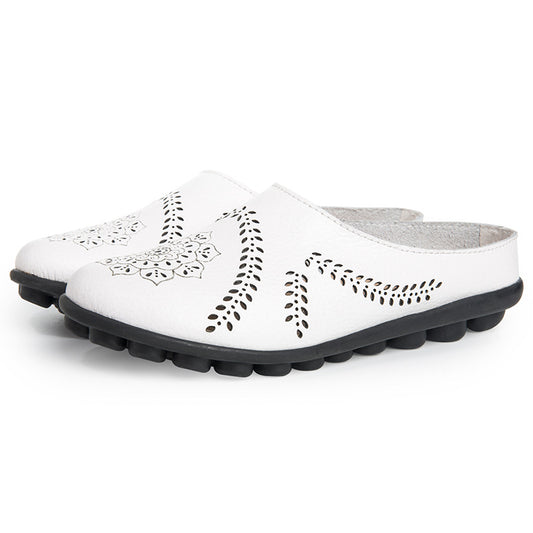 Zapatos de Cuero Casual para Mujer - Diseño Liso y Versátil - Image 2