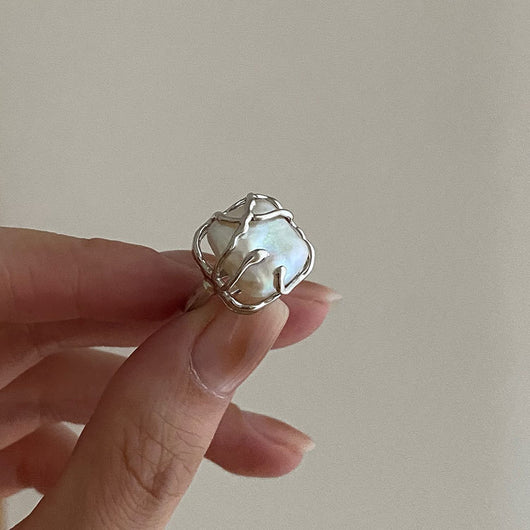 Anillo de Plata Esterlina con Perla Engarzada - Image 7