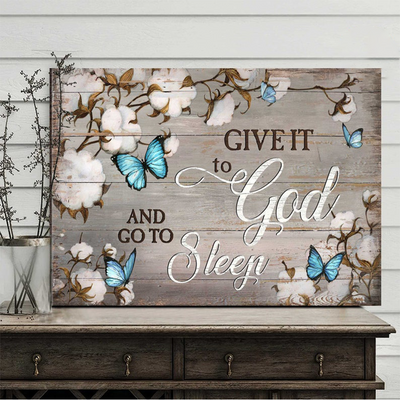 Cuadro Decorativo 'Entrega a Dios y Duerme en Paz' - Lienzo para el Hogar - Image 4