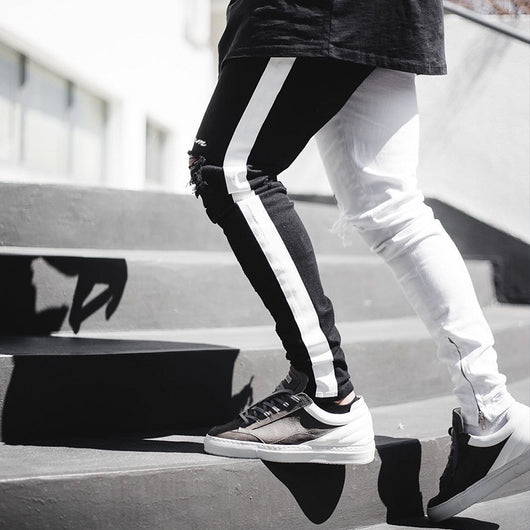 Pantalones Casuales para Hombre con Detalles Rotos - Image 11