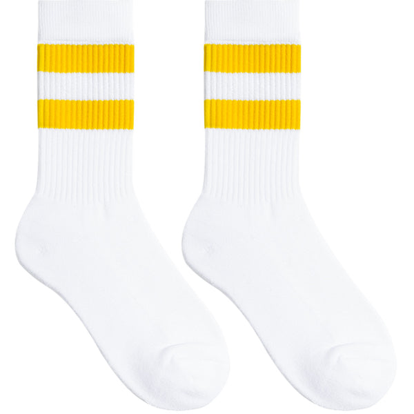 Calcetines Deportivos de Control con Rayas - Algodón Fitness Mid-Alto