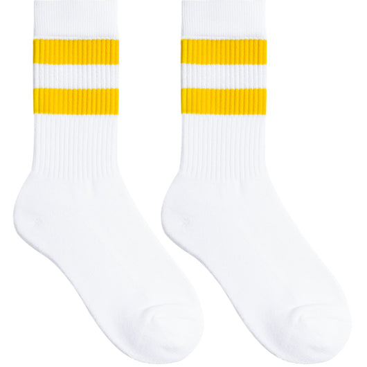 Calcetines Deportivos de Control con Rayas - Algodón Fitness Mid-Alto