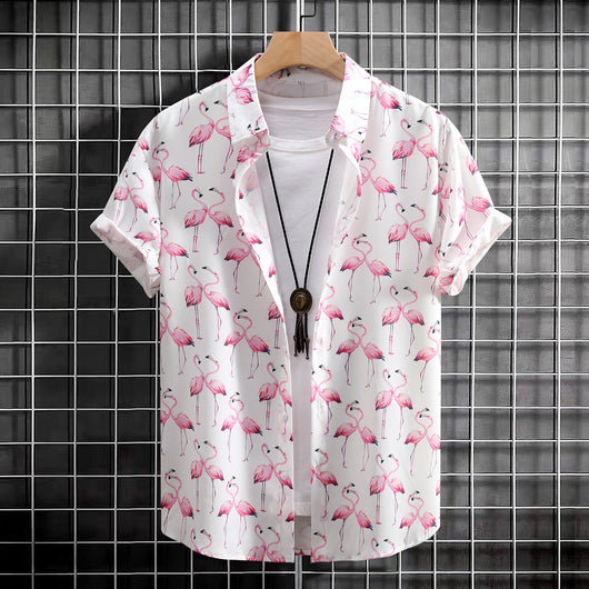 Camisa Manga Corta con Estampado Digital para Hombre - Image 4