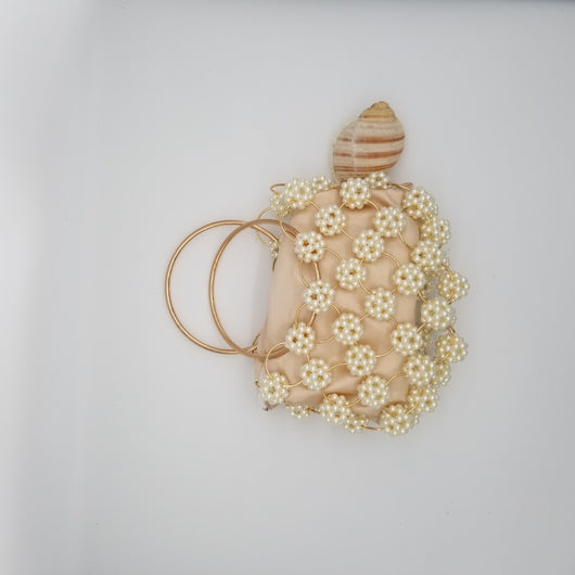 Bolso Bucket Tejido a Mano con Perlas - Diseño Casual y Elegante - Image 7