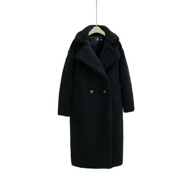 Abrigo Largo de Lana Esponjosa para Mujer - Elegancia Invernal - Image 17