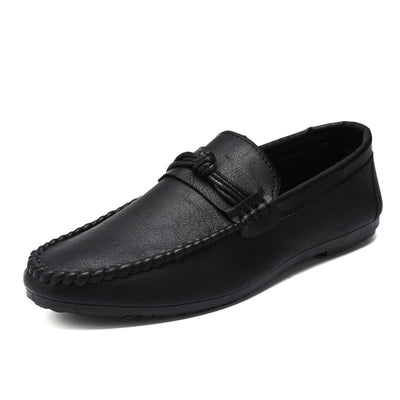 Zapatos Casuales de Cuero Estilo Coreano para Hombre con Suela Suave - Image 4