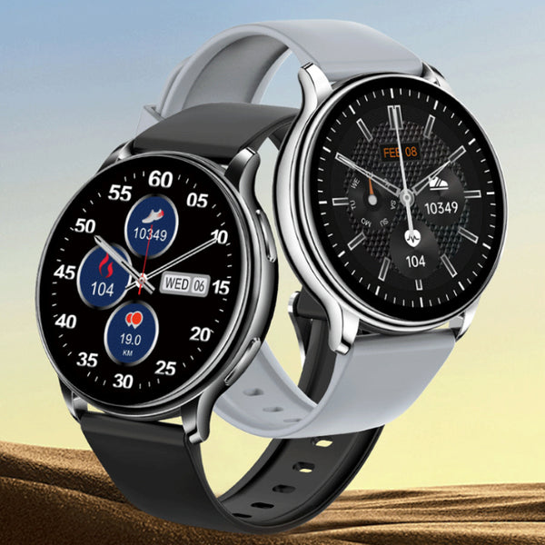 Reloj Inteligente Redondo con Llamadas Bluetooth y Monitoreo de Salud
