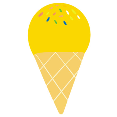Yellow ice cream cone catnip toy with colorful sprinkles, made from thick flannel and PP cotton. - Image 5