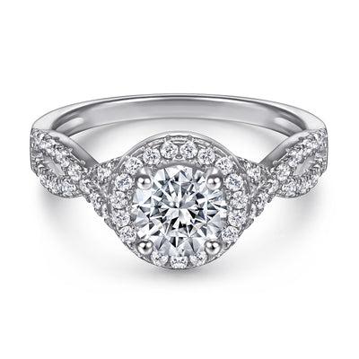 Anillo de Bodas en Plata de Ley para Mujer con Diamante de 1 Quilate - Image 13