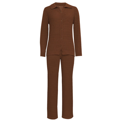 Traje de Pantalón Recto y Camisa Lisa - Conjunto Elegante y Versátil - Image 12