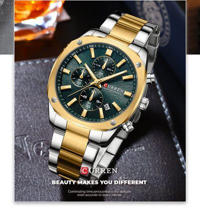 Reloj Empresarial Impermeable para Hombre con Seis Agujas y Calendario - Image 26