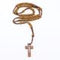 Religious Wood Necklace, Wooden Cross, Christian Jewelry Light coffee
