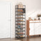 Black Entryway Shoe Rack with Hook - Single Row Shoe Organizer