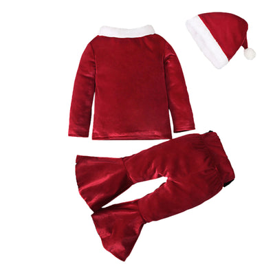 Conjunto Navideño Infantil 3 Piezas: Camisa Manga Larga, Pantalón Acampanado y Gorro - Image 21