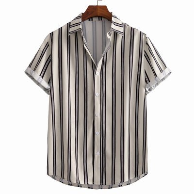 Camisa Suelta Estampada de Manga Corta para Hombre - Image 15