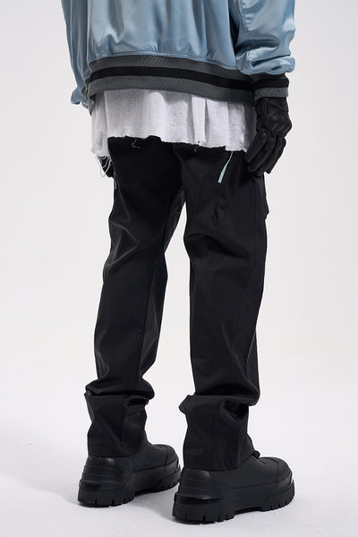 Pantalones Sueltos de Seda Plisada para Hombre - Comodidad Casual - Image 5