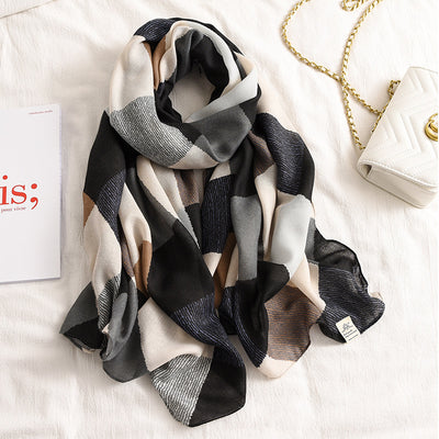 Chal Ligero de Algodón y Lino para Mujer - Abrigo Versátil Otoño e Invierno - Image 13