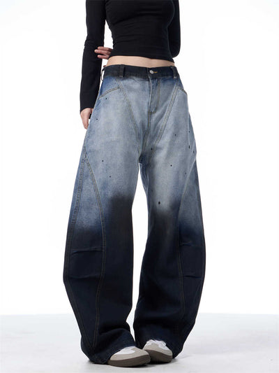 Pantalones Anchos Tie-Dye Degradado para Mujer - Image 3