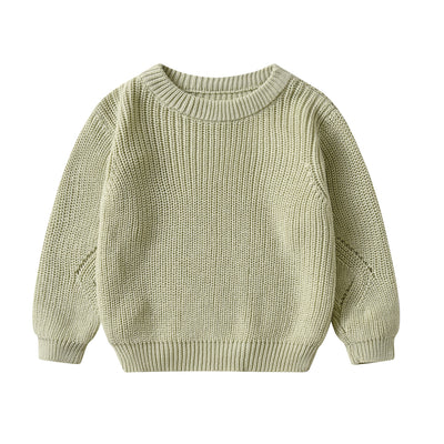 Suéter Tejido Infantil Estilo Coreano Color Liso - Abrigo Calidez - Image 14