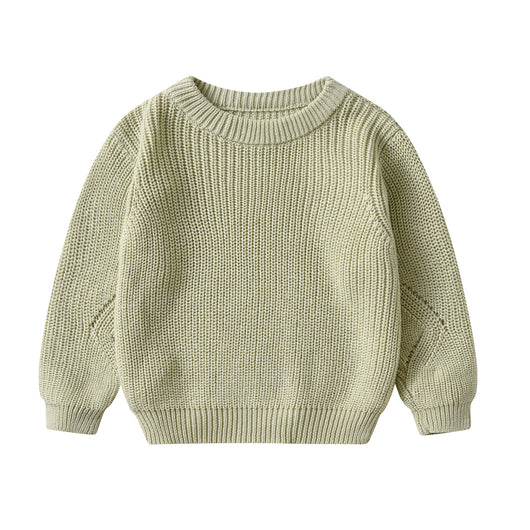 Suéter Tejido Infantil Estilo Coreano Color Liso - Abrigo Calidez - Image 14