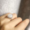 Anillo de Plata S990 con Jade Blanco Hetian Natural, Diseño Étnico Retro de Flor de Loto