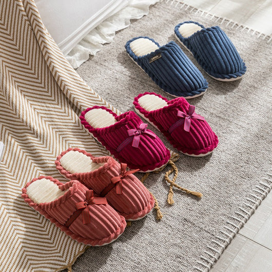Pantuflas de Pareja Invierno Terciopelo Plataforma Antideslizante Cálidas - Image 7