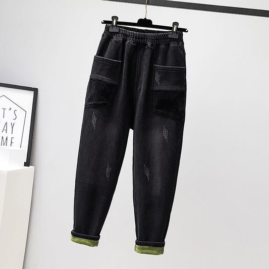Pantalones Harem Cómodos Plus Size con Tecnología Térmica - Image 2