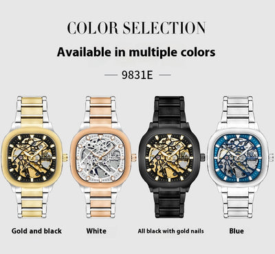 Reloj Automático Cuadrado Luminoso Impermeable para Hombre - Image 9
