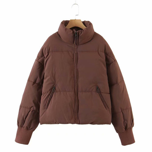 Chaqueta Acolchada Urban Leisure con Cuello Parado para Mujer - Image 13