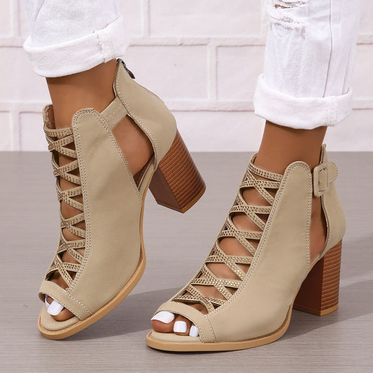 Sandalias de Tacón Grueso para Mujer Talla Grande - Comodidad y Estilo - Image 6