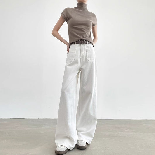 Pantalón Recto Holgado de Cintura Alta con Efecto Adelgazante - Image 8