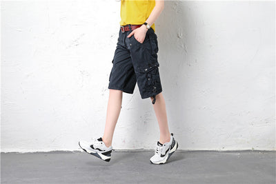 Pantalones Casuales Sueltos Capri Multicolor Talla Grande - Image 17