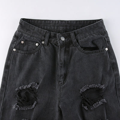 Jeans Rectos de Cintura Alta con Detalles Asimétricos - Image 21