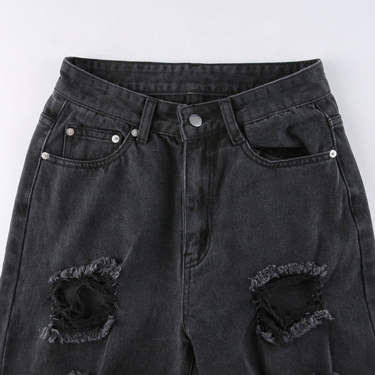 Jeans Rectos de Cintura Alta con Detalles Asimétricos - Image 21