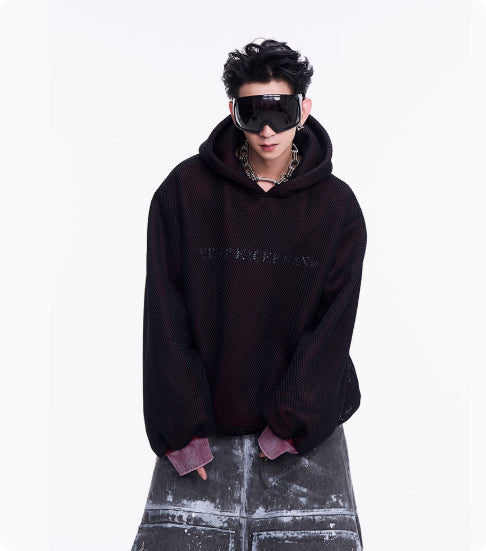 Suéter Hoodie Tejido Calado con Forro Polar para Hombre - Image 10