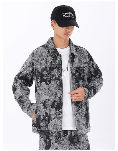 Chaqueta Denim Masculina Texturizada Estilo Americano para Primavera y Otoño - Image 13