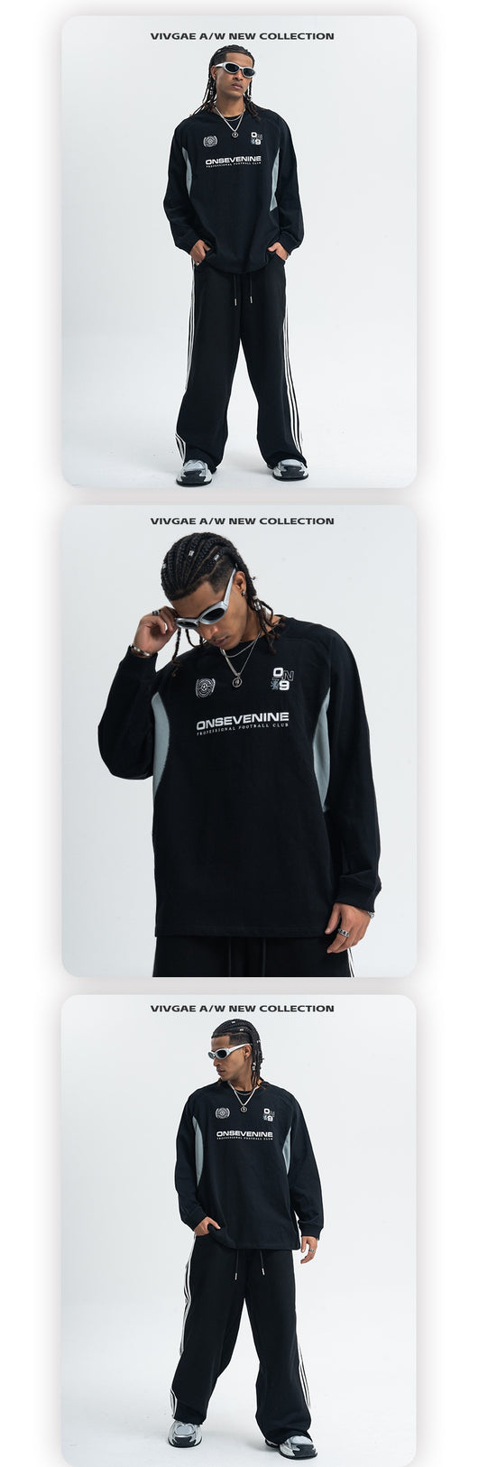 Camiseta Raglan Manga Larga con Costuras Retro para Hombre - Abrigo Otoño Invierno - Image 12